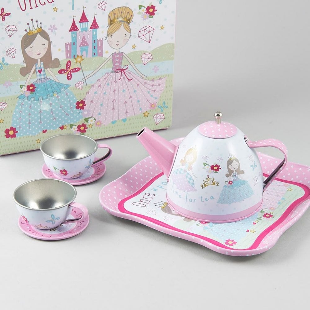 Princess fairytale 7 piece tea set in attache case