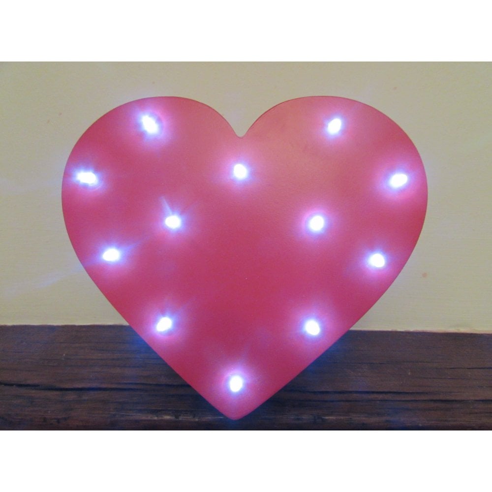 Up In Lights LED Red Heart