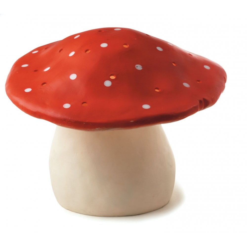 Heico Flat Mushroom/Toadstool Lamp Medium size in Red