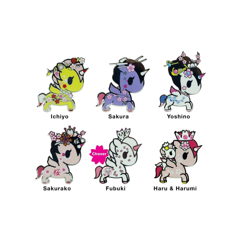 Tokidoki Unicorno Cherry Blossom Enamel Pins - 1 Piece Blind box