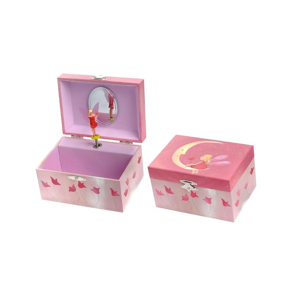 Musical jewellery box - fairy and moon
