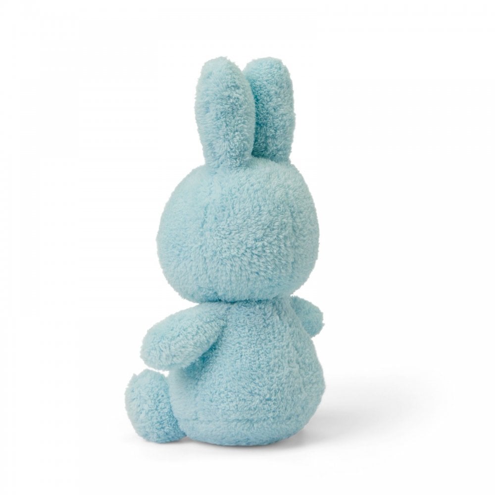 Miffy Plush Soft Toy in Light Blue Terry Fabric 23cm Tall