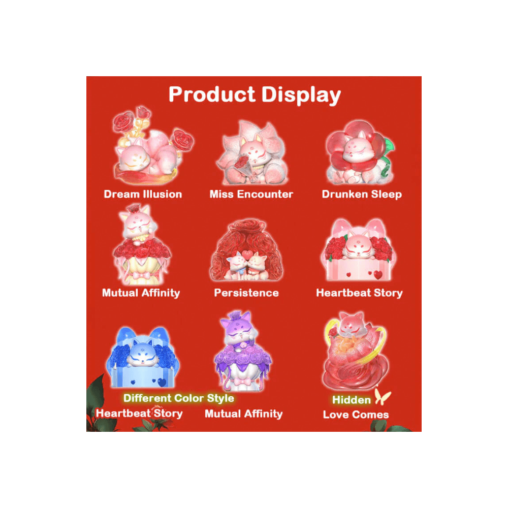 Ancient Nine Tail Fox Rose Fairy Blind Box Series