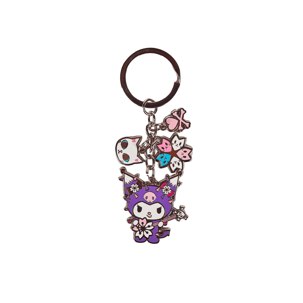 tokidoki x Hello Kitty and Friends Sakura Festival Kuromi Charm Keychain