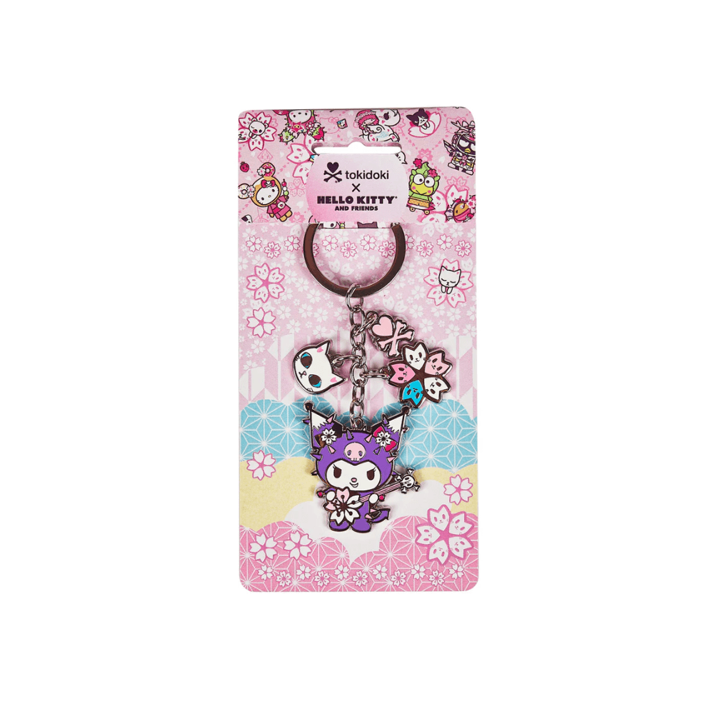 tokidoki x Hello Kitty and Friends Sakura Festival Kuromi Charm Keychain
