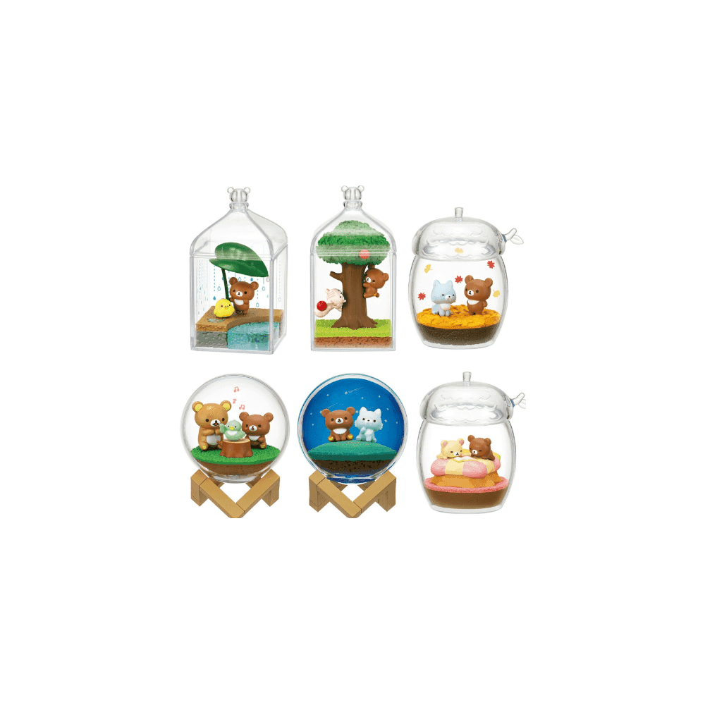 Re-ment Rilakkuma Terrarium Chairoikoguma's Friends Scene – Choose Your Favourite!