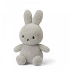 Miffy Plush Soft Toy in Light Grey Terry Fabric 23cm Tall