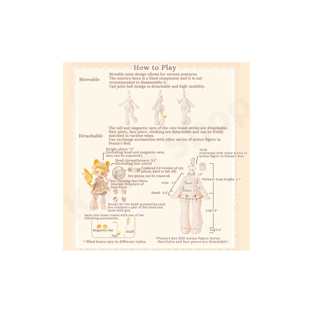 Antu Cute Beast Magic Series Action Figure BJD Blind Box