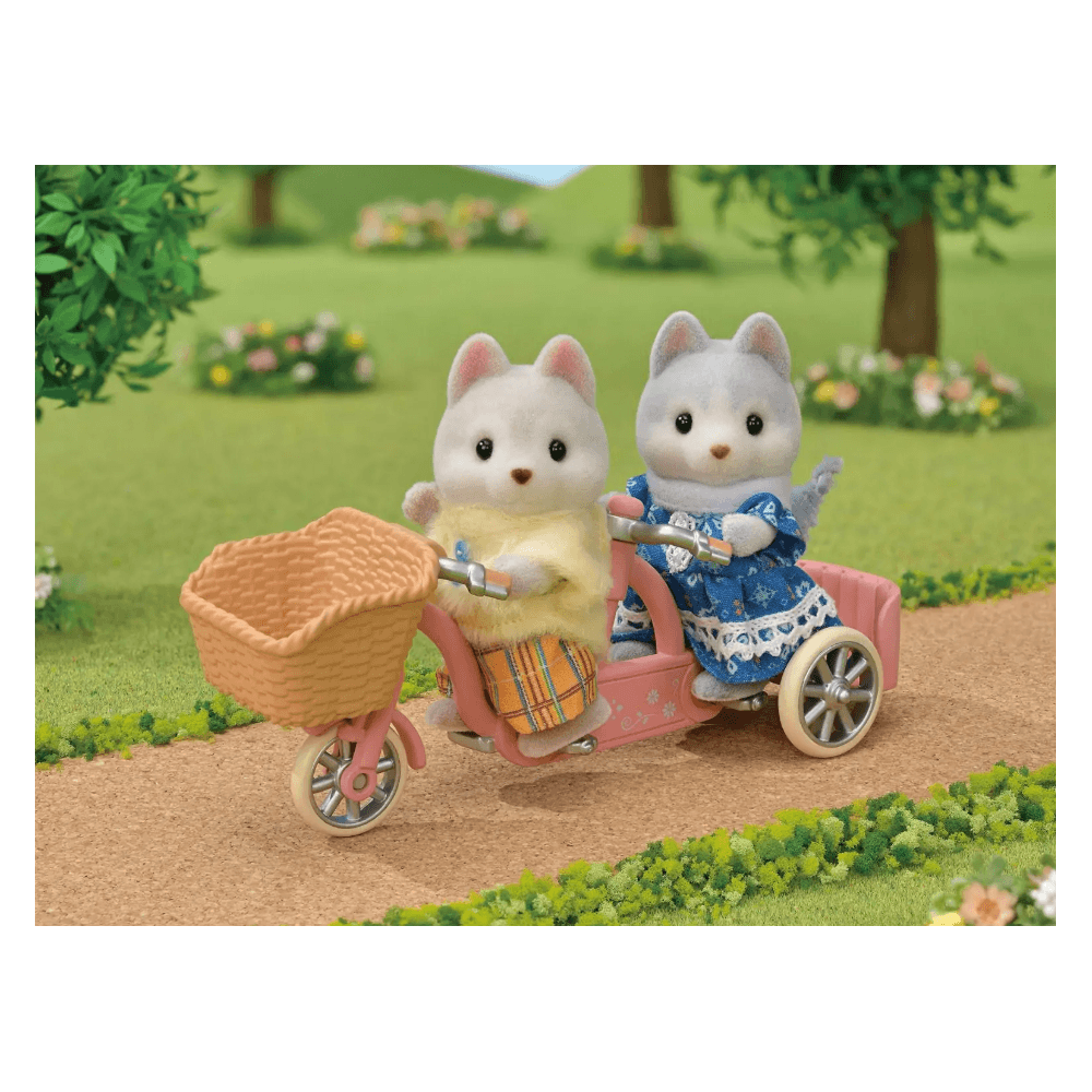 Sylvanian Families – Tandem Cycling Set - Husky Sister & Brother