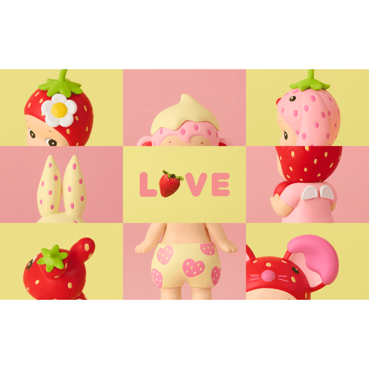 Sonny Angel Mini Figure Strawberry Love Series 6 Piece FULL BOX SET